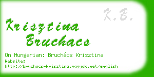 krisztina bruchacs business card